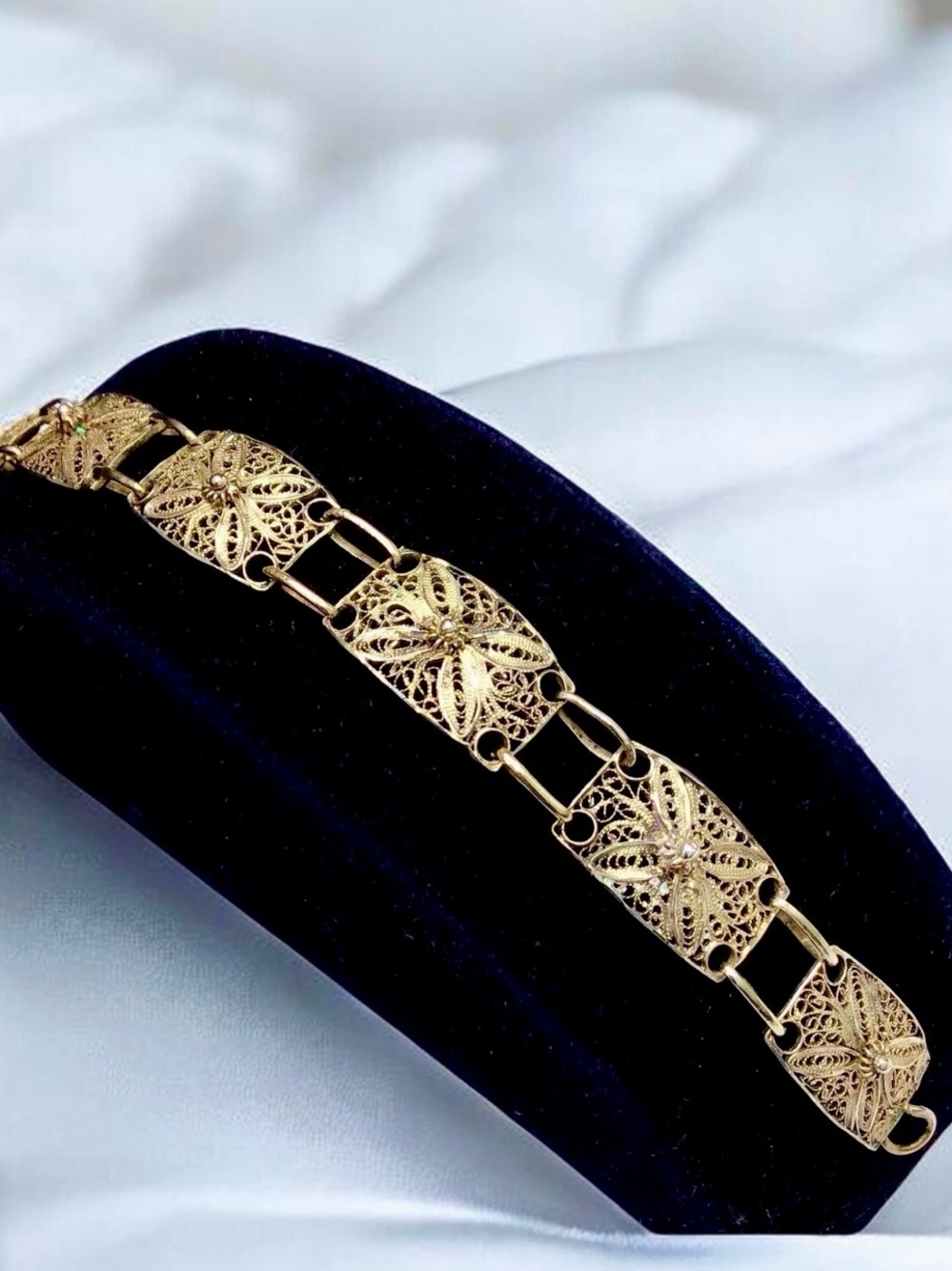 🌺Vintage Gold/925 Filigree Bracelet